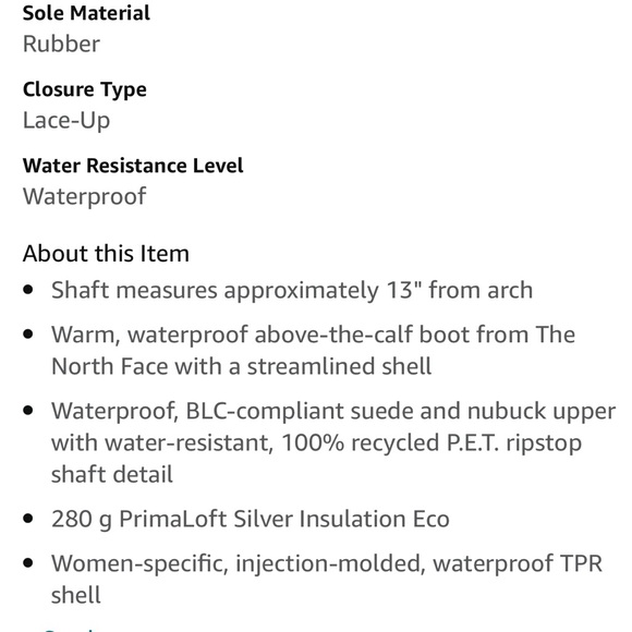 NWOT The North Face Shellista ll boot - Picture 6 of 7